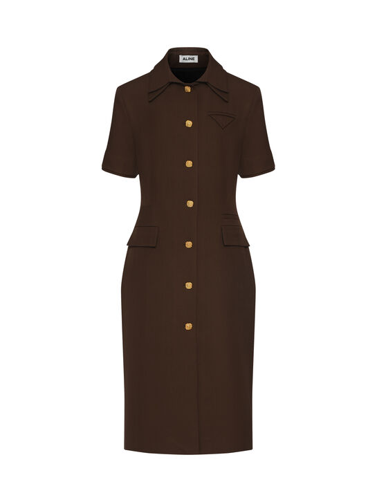 Платье миди на пуговицах ALINE , арт.  | Фото 1
