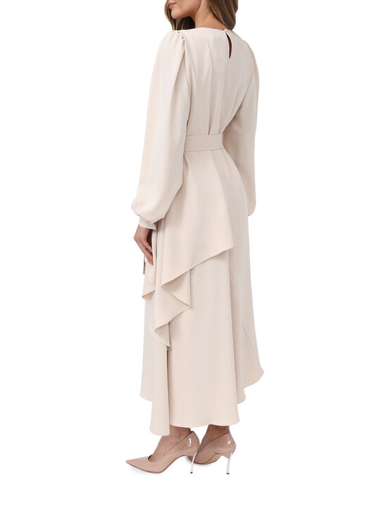 Платье-трапеция с поясом, бежевое Shatu , арт.  | Фото 6