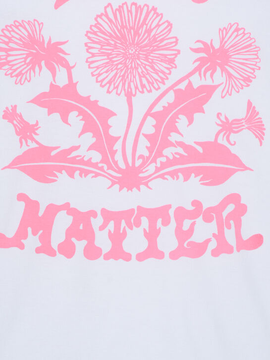 Футболка с розовым принтом одуванчика, белая Molo , арт.  | Фото 3