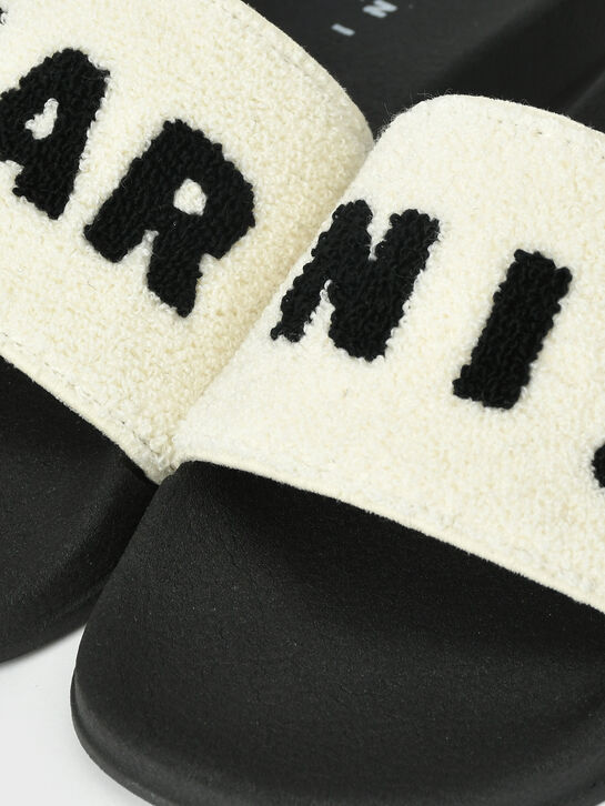 Шлепанцы махровые, черный лого MARNI , арт.  | Фото 5