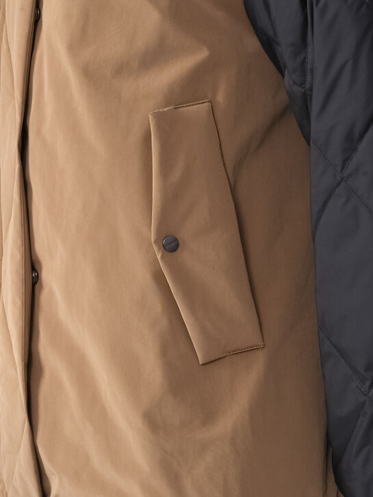 Куртка-бомбер с черными рукавами, коричневая Naumi , арт.  | Фото 7