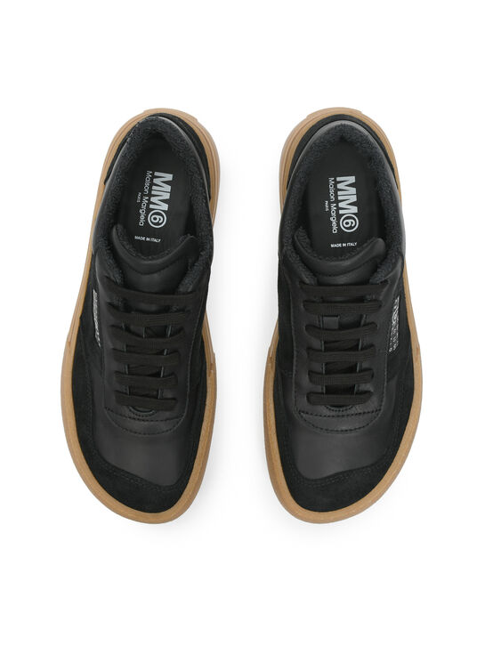 Кеды с белым логотипом, черные MM6 , арт.  | Фото 4