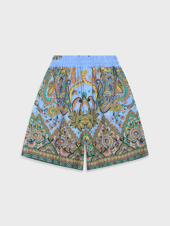 Шорты с разноцветными узорами, голубые Etro , арт.  | Фото 1