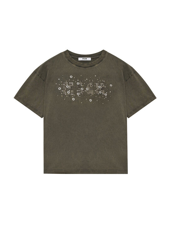 Футболка с лого, серая MSGM , арт.  | Фото 1