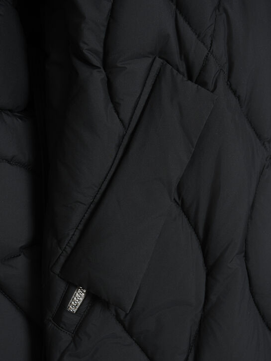 Куртка стеганая с поясом, черная Diego M , арт.  | Фото 8