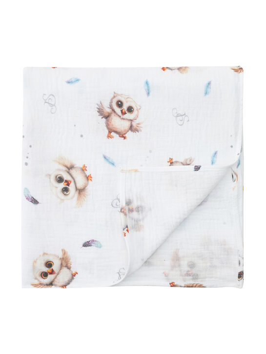 Комплект из 3 пеленок с принтом совы, 120х120 см Jan&Sofie , арт.  | Фото 8