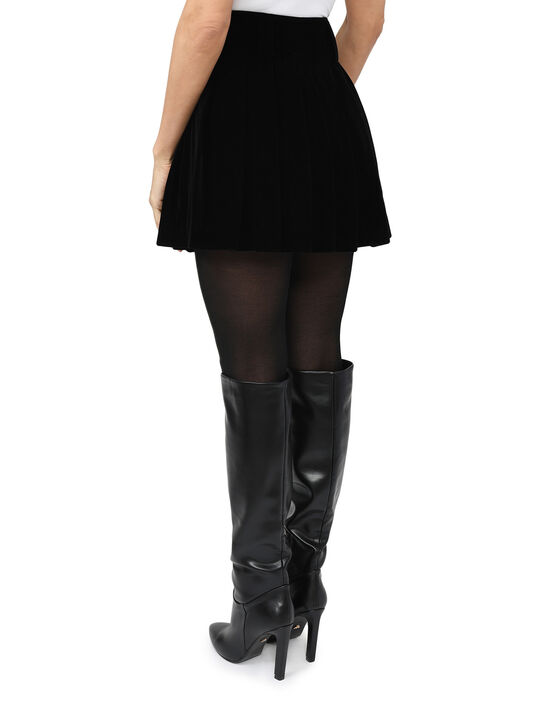 Юбка бархатная со складками, черная ALINE , арт.  | Фото 4