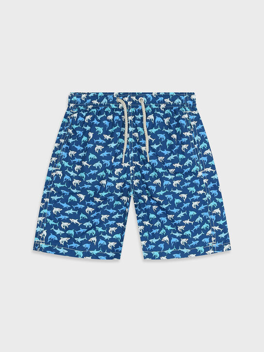 Бермуды для купания с принтом &quot;акулы&quot; Saint Barth , арт.  | Фото 1