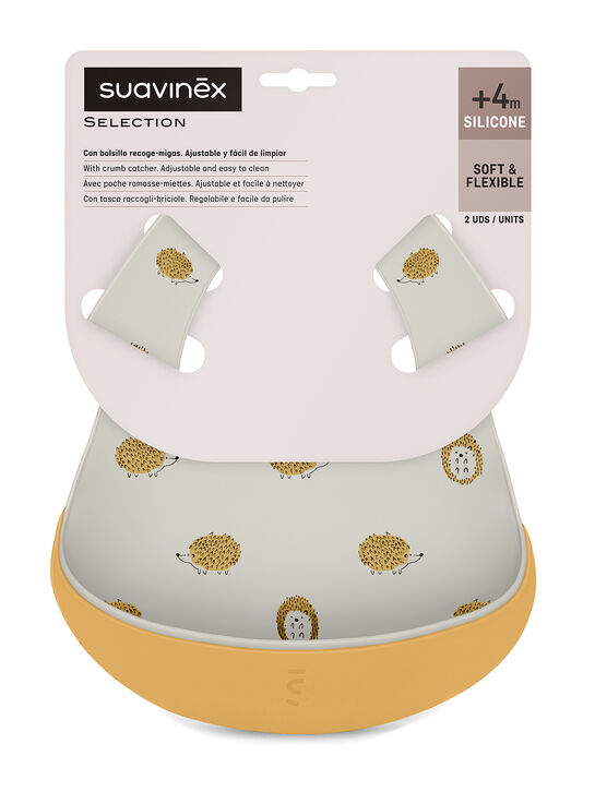 Набор детских нагрудников с кармашком, 2шт. Регулируется на шее ребенка. Suavinex , арт.  | Фото 4