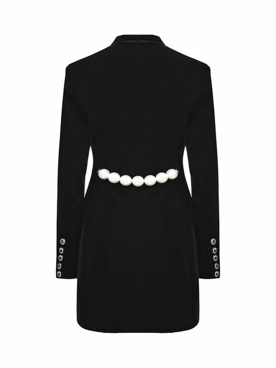 Платье-мини из черного бархата ALINE , арт.  | Фото 2