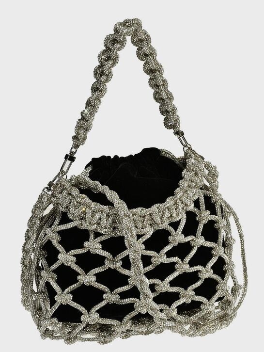 Плетеная сумка с бархатным мешочком ALINE , арт.  | Фото 3