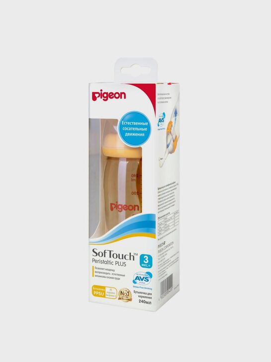 Бутылка Soft Touch Перистальтик Плюс PPSU, 240 мл Pigeon , арт.  | Фото 10