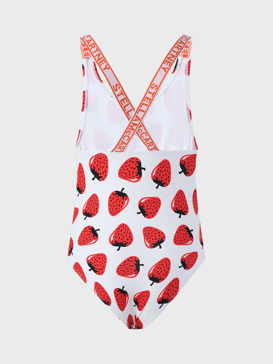 Купальник слитный с принтом клубники, белый Stella McCartney , арт.  | Фото 2