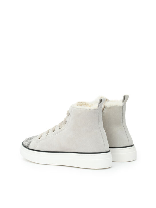 Кеды высокие с мехом Brunello Cucinelli , арт.  | Фото 3