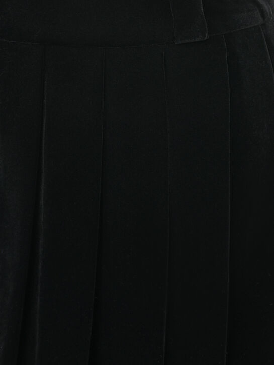 Юбка бархатная со складками, черная ALINE , арт.  | Фото 7