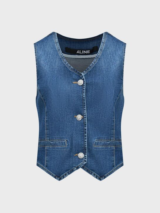 Джинсовый жилет, синий ALINE , арт.  | Фото 1