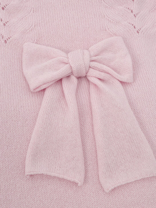 Плед из кашемира с бантом, розовый Tomax , арт.  | Фото 3