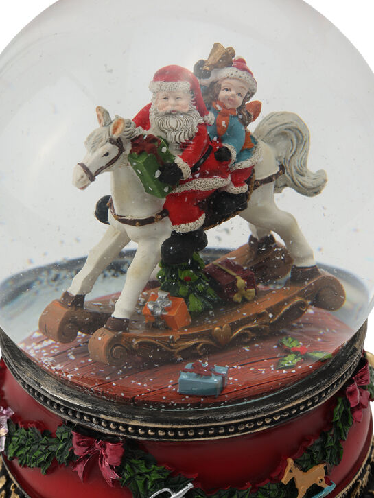 Шар &quot;Санта на лошадке-качалке&quot;, &quot;Двенадцать дней Рождества&quot;, 20 см Musicboxworld , арт.  | Фото 7