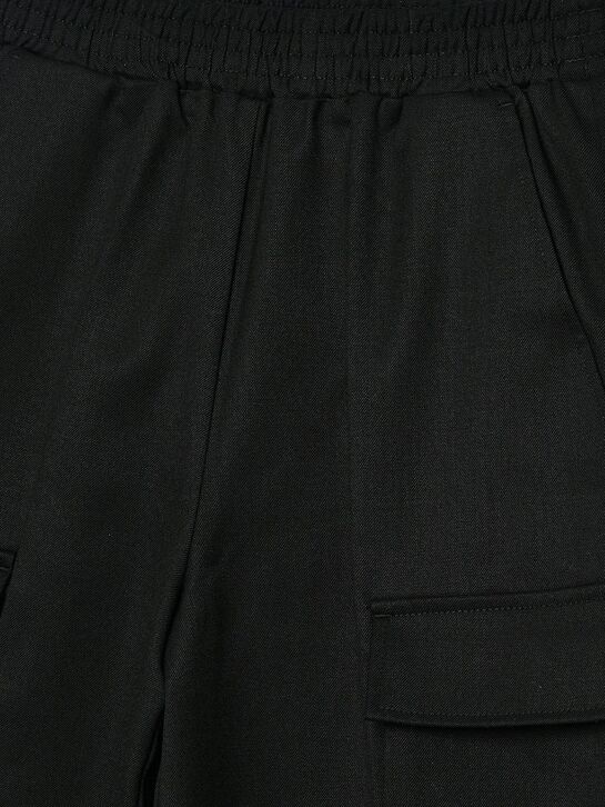 Брюки широкие с карго карманами, черные MM6 , арт.  | Фото 3