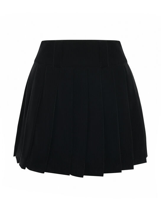 Юбка бархатная со складками, черная ALINE , арт.  | Фото 1