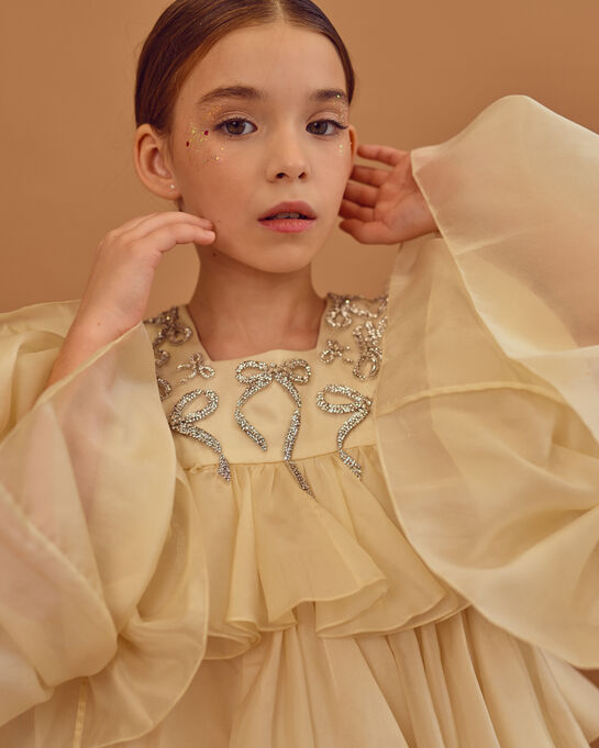 Платье с серебряными бантиками из страз Maison Ava , арт.  | Фото 4