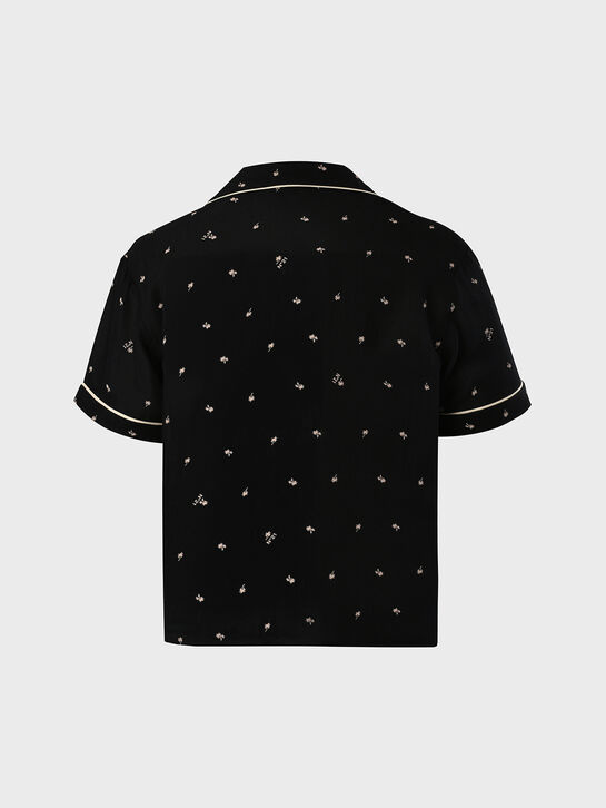 Рубашка из вискозы, черная N21 , арт.  | Фото 2