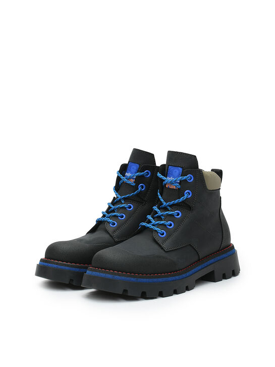 Ботинки с синей отделкой, черные Rondinella , арт.  | Фото 2