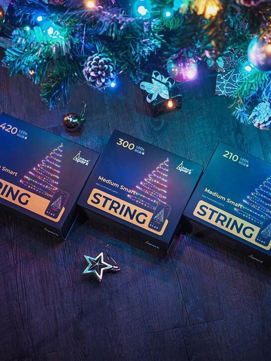 Гирлянда STRING 300 ламп, 2400см, RGB, Многоцветный + Белый , Управление через приложение LinkedSparx , арт.  | Фото 8