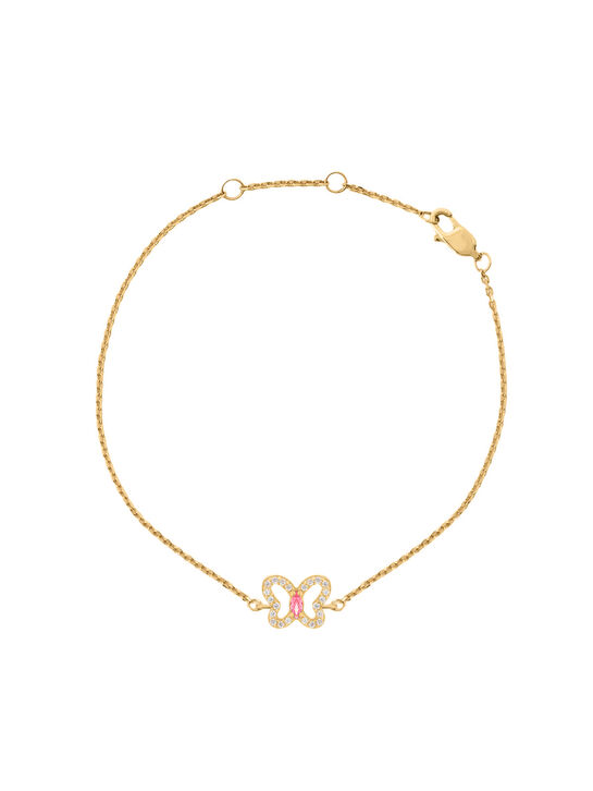 Браслет Бабочка, золото 585 Sneak Peek , арт.  | Фото 1