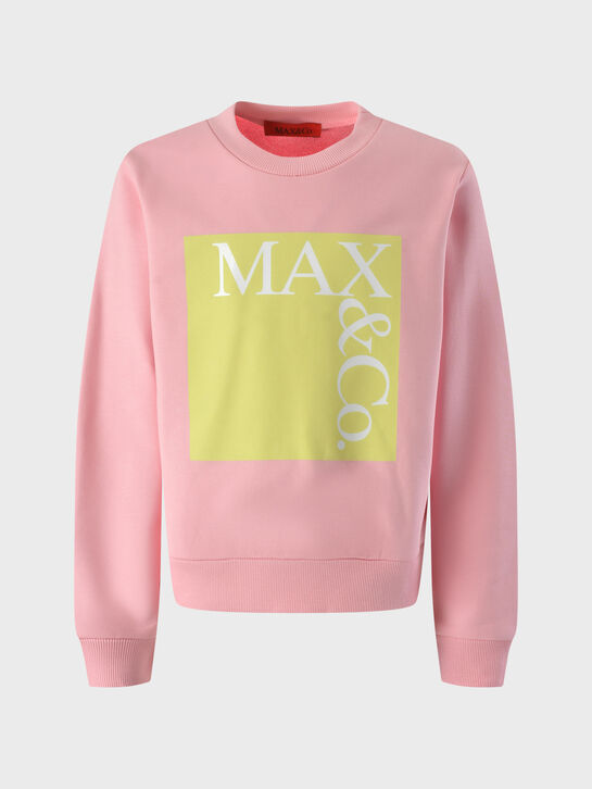 Свитшот с лого в желтом квадрате Max&Co , арт.  | Фото 1