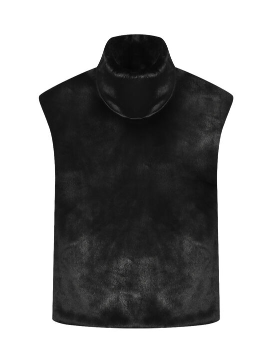 Манишка из эко-меха, черная Flashin , арт.  | Фото 1