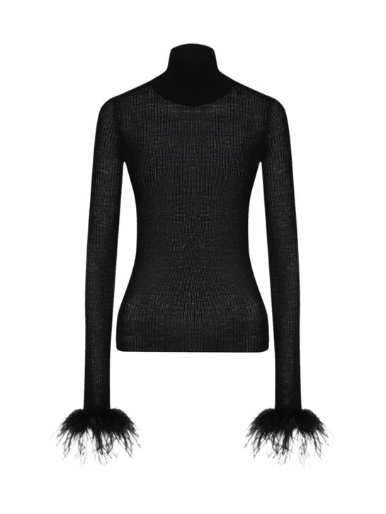 Водолазка с перьями на рукавах Blumarine , арт.  | Фото 1