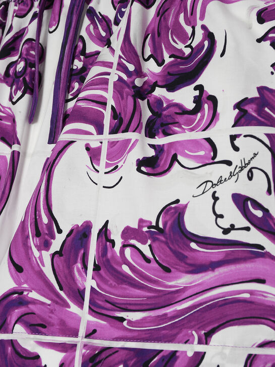 Шорты из поплина, принт &quot;майолика&quot; Dolce&Gabbana , арт.  | Фото 3