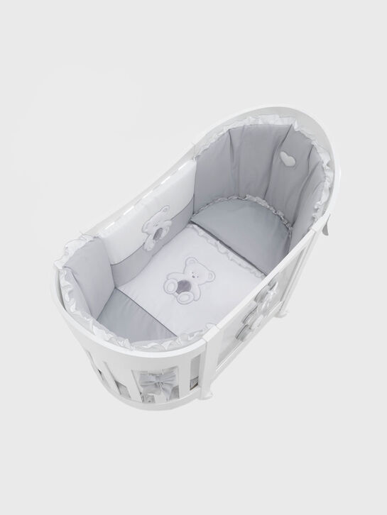 Кровать Peluche Ovale, белый/серый ITALBABY , арт.  | Фото 3