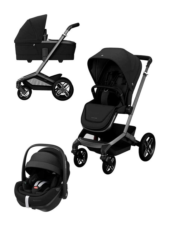 Коляска 3в1 Fame Twillic Black с креслом Pebble 360 Pro Essential Black Maxi-Cosi , арт.  | Фото 1