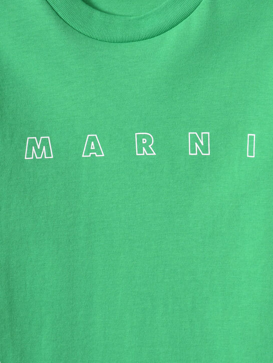 Футболка с лого, зеленая MARNI , арт.  | Фото 3