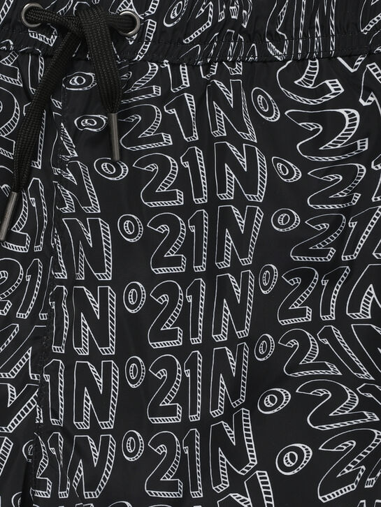 Шорты для купания с логотипом, черные N21 , арт.  | Фото 4