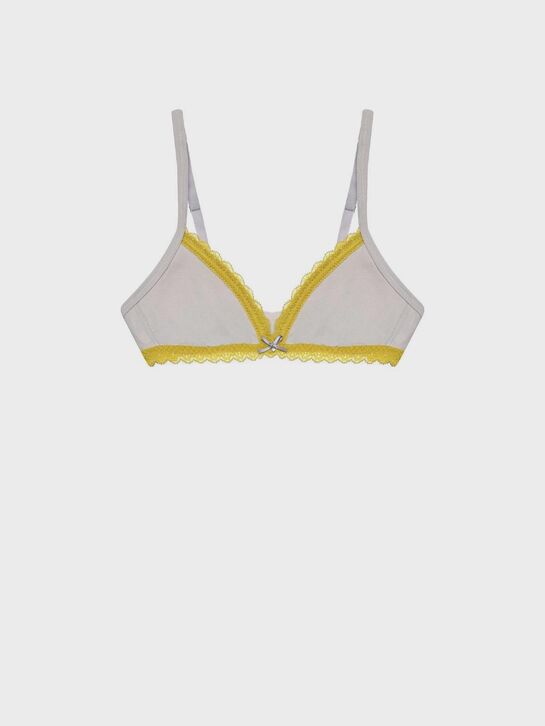 Бюстгальтер с желтой кружевной тесьмой Sanetta , арт.  | Фото 1