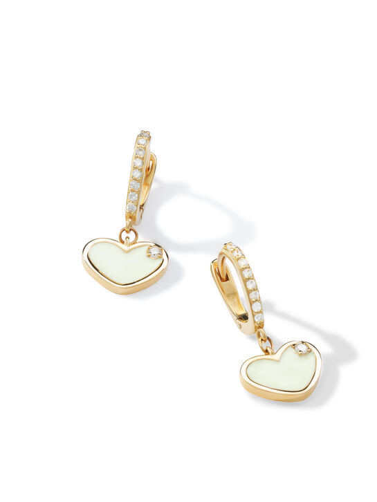 Серьги &quot;Сердца&quot;, 585 золото Sneak Peek , арт.  | Фото 3