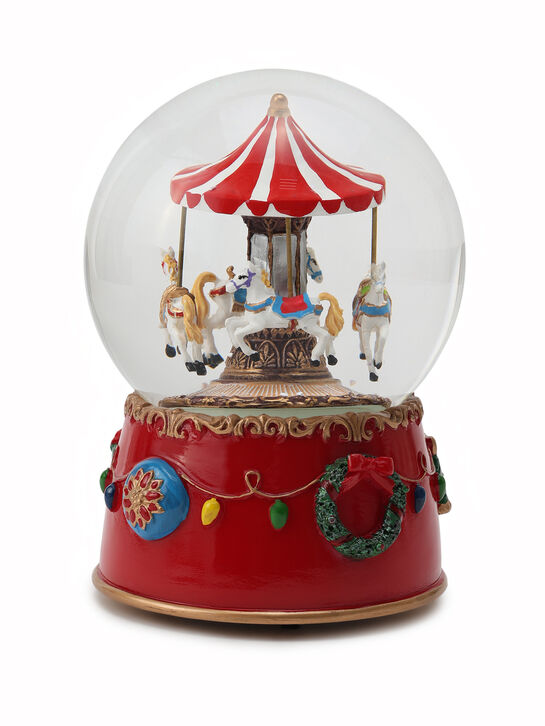 Шар &quot;Карусель с лошадьми&quot;, рождественская мелодия, 2,5х12,5х16,5см Musicboxworld , арт.  | Фото 6