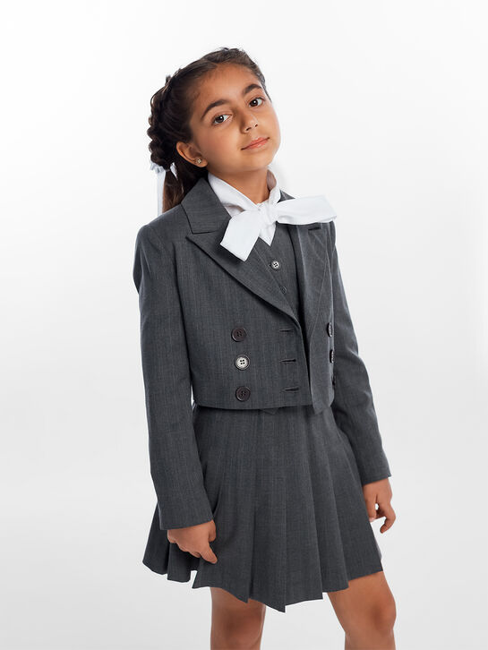 Пиджак укороченный в полоску, серый Dan Maralex , арт.  | Фото 2