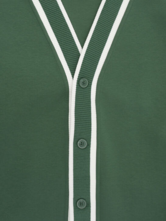 Кардиган с лампасами, зеленый Emporio Armani , арт.  | Фото 3