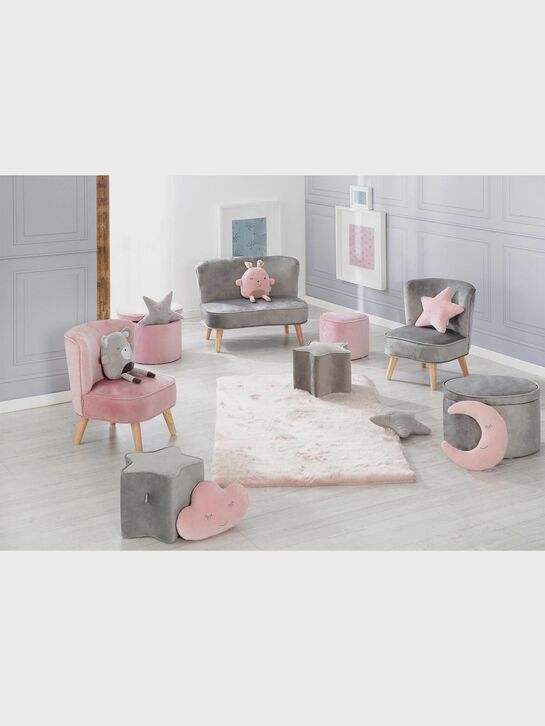 Детское велюровое кресло Lil Sofa, серый Roba , арт.  | Фото 11