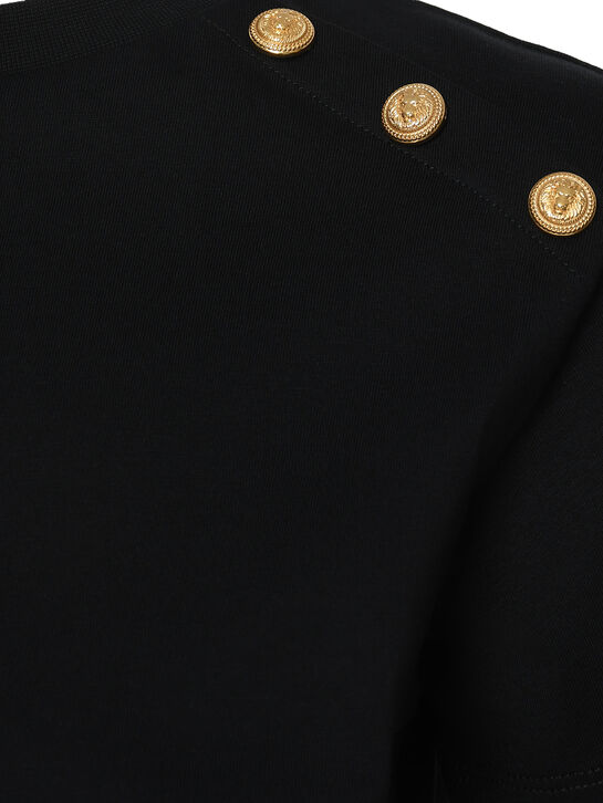 Футболка с золотыми пуговицами Balmain , арт.  | Фото 3