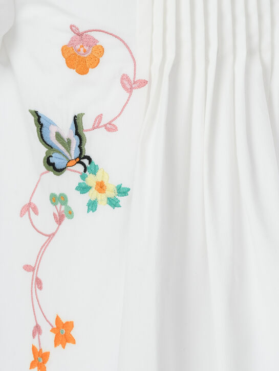 Платье вышитыми цветами, белое Etro , арт.  | Фото 3