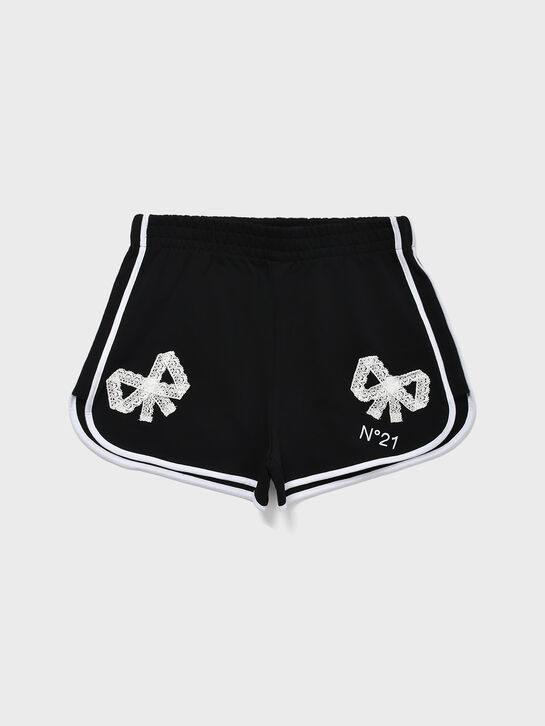 Шорты с логотипом, черные N21 , арт.  | Фото 1