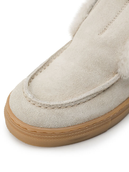 Ботинки низкие с меховой отделкой, белые Gallucci , арт.  | Фото 5