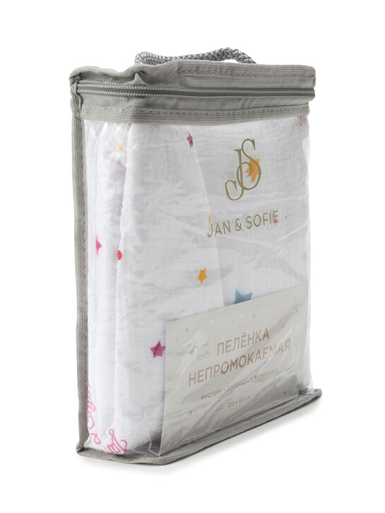 Непромокаемая пеленка 120x60 см, принт звезды Jan&Sofie , арт.  | Фото 7