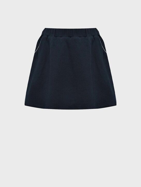 Трикотажная юбка с бело-синим кантом на карманах Eirene , арт.  | Фото 1