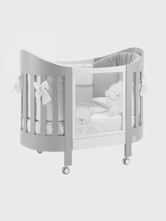 Кровать овальная Jolie, белый/серый ITALBABY , арт.  | Фото 1